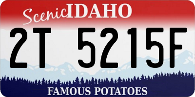 ID license plate 2T5215F