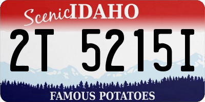 ID license plate 2T5215I
