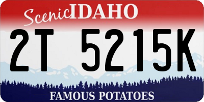 ID license plate 2T5215K