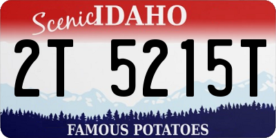 ID license plate 2T5215T