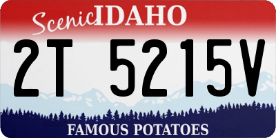 ID license plate 2T5215V
