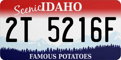 ID license plate 2T5216F
