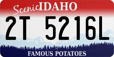 ID license plate 2T5216L