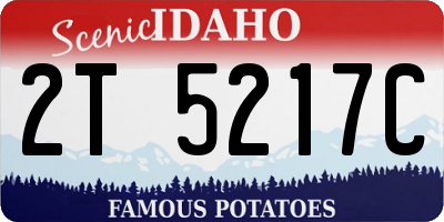 ID license plate 2T5217C