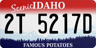 ID license plate 2T5217D