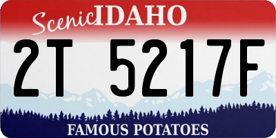 ID license plate 2T5217F
