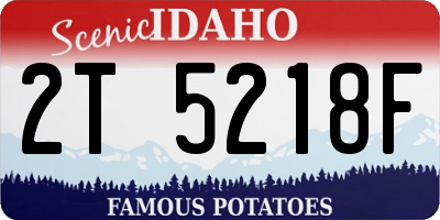 ID license plate 2T5218F