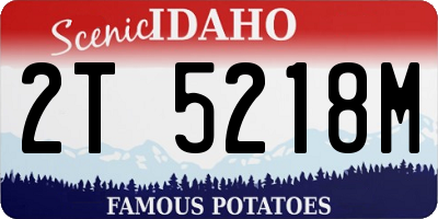 ID license plate 2T5218M