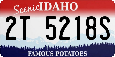 ID license plate 2T5218S