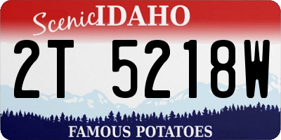 ID license plate 2T5218W