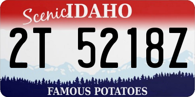 ID license plate 2T5218Z