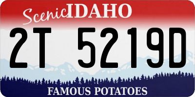ID license plate 2T5219D