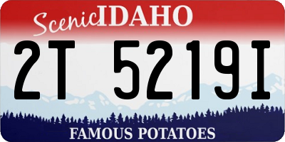 ID license plate 2T5219I