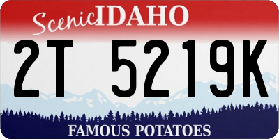 ID license plate 2T5219K