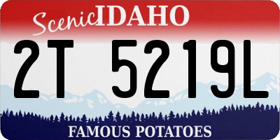 ID license plate 2T5219L
