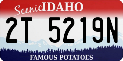ID license plate 2T5219N