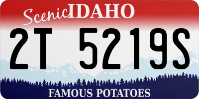 ID license plate 2T5219S