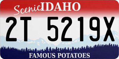 ID license plate 2T5219X