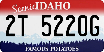 ID license plate 2T5220G
