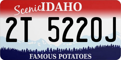ID license plate 2T5220J