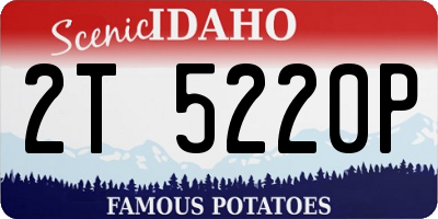 ID license plate 2T5220P