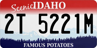 ID license plate 2T5221M