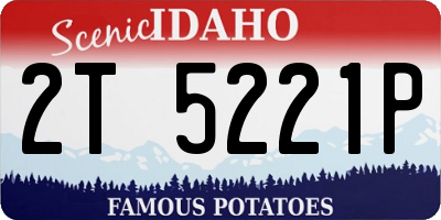 ID license plate 2T5221P