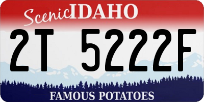 ID license plate 2T5222F
