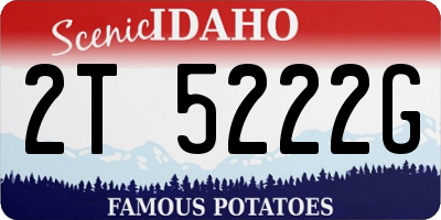 ID license plate 2T5222G