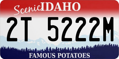 ID license plate 2T5222M