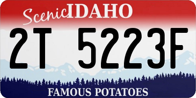 ID license plate 2T5223F