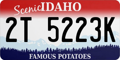 ID license plate 2T5223K
