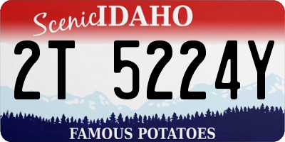 ID license plate 2T5224Y