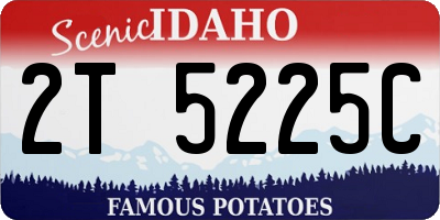 ID license plate 2T5225C