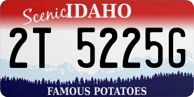 ID license plate 2T5225G