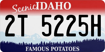 ID license plate 2T5225H