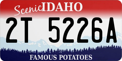 ID license plate 2T5226A