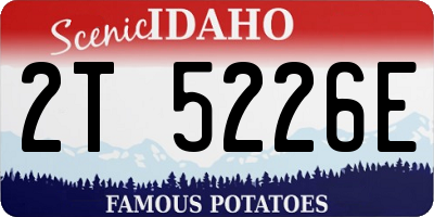 ID license plate 2T5226E