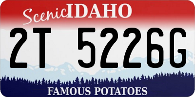 ID license plate 2T5226G