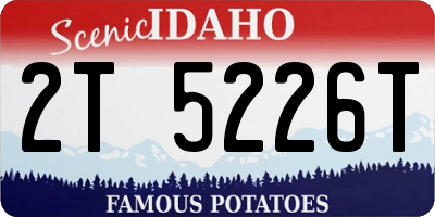 ID license plate 2T5226T