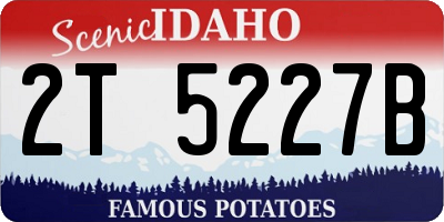 ID license plate 2T5227B