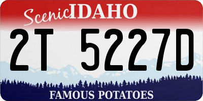 ID license plate 2T5227D