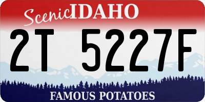 ID license plate 2T5227F