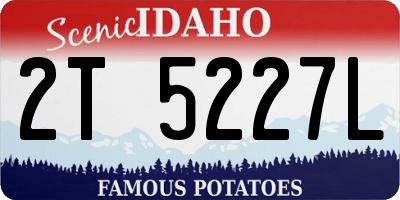 ID license plate 2T5227L