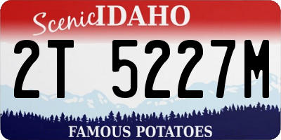 ID license plate 2T5227M