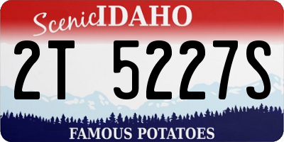 ID license plate 2T5227S