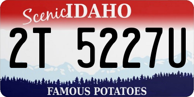 ID license plate 2T5227U