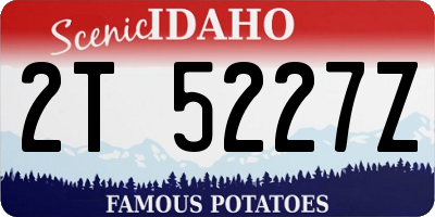 ID license plate 2T5227Z