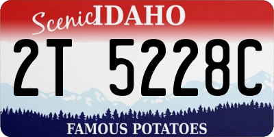 ID license plate 2T5228C