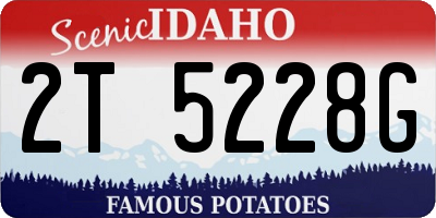 ID license plate 2T5228G
